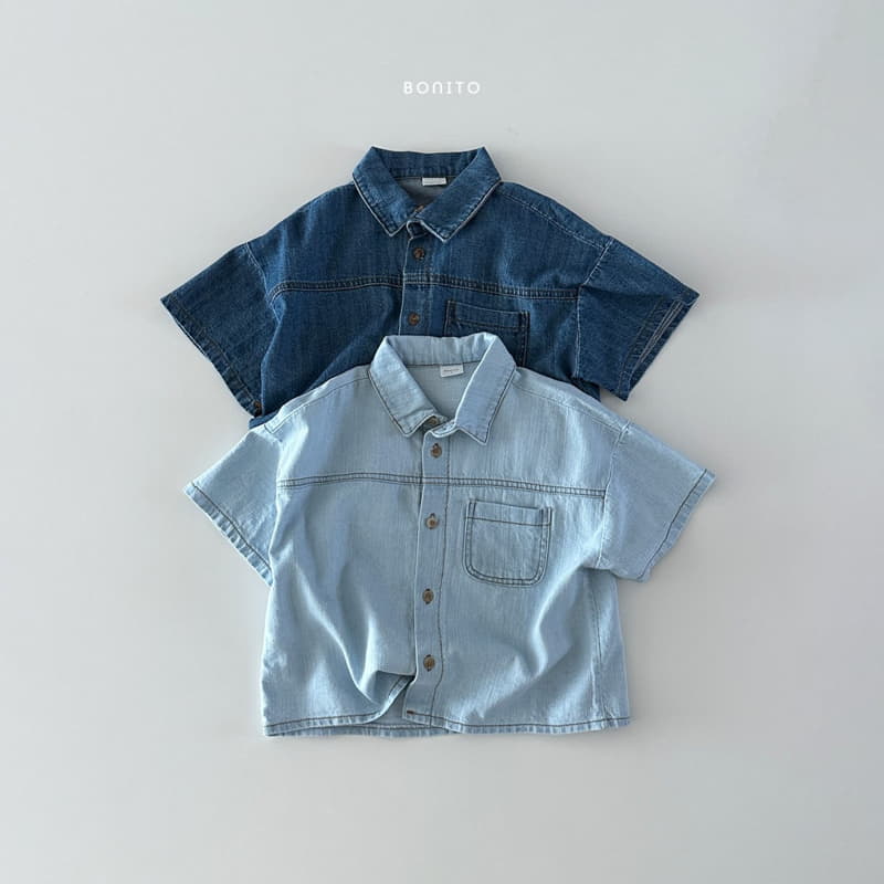 Bonito - Korean Baby Fashion - #babyfever - Denim Shirt - 2