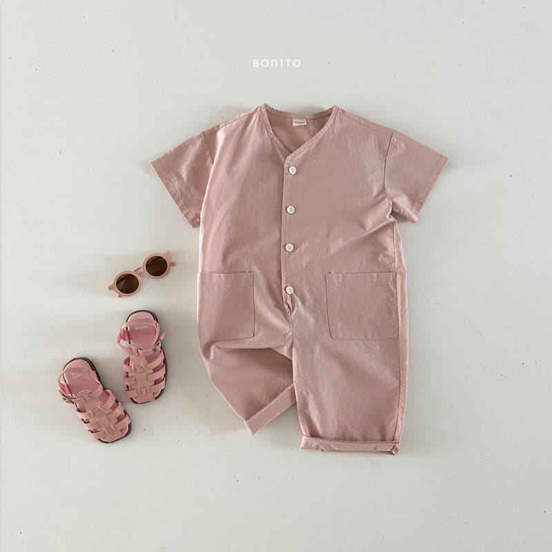 Bonito - Korean Baby Fashion - #babygirlfashion - Linen Pocket Overalls - 6