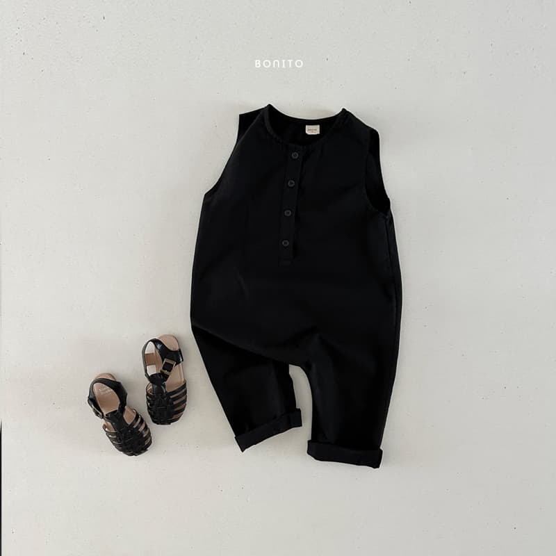 Bonito - Korean Baby Fashion - #babygirlfashion - Linen Sleeveless Overalls - 5