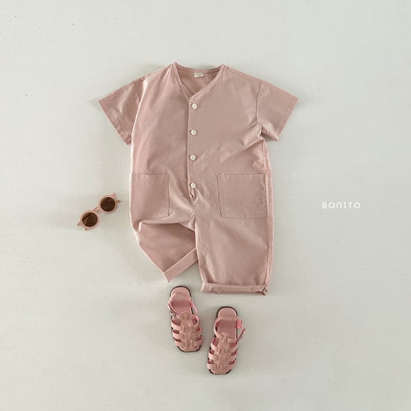 Bonito - Korean Baby Fashion - #babylifestyle - Linen Pocket Overalls - 7