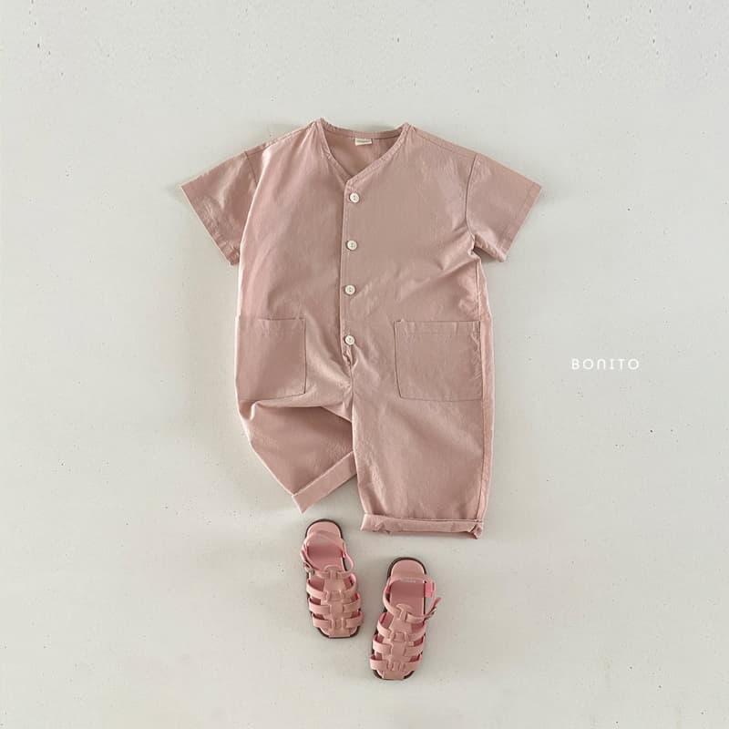 Bonito - Korean Baby Fashion - #babyoninstagram - Linen Pocket Overalls - 8