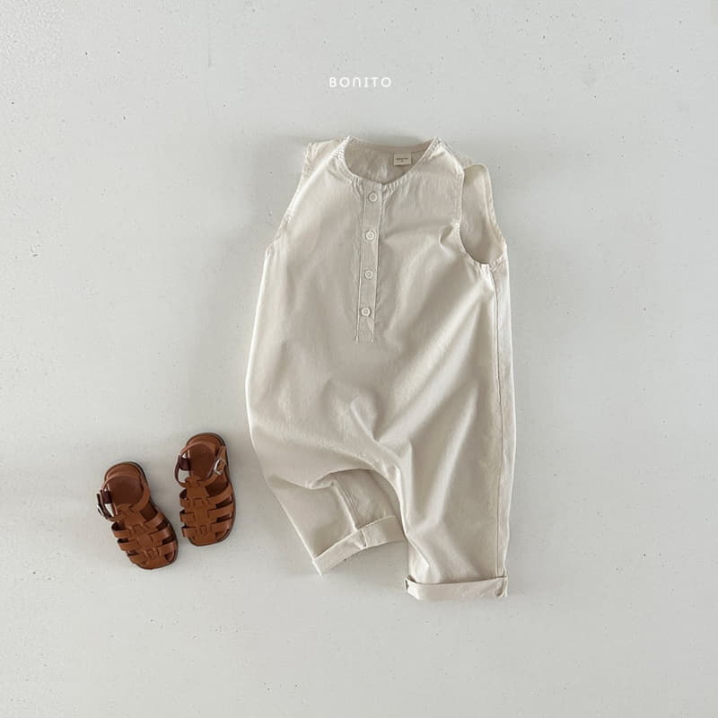 Bonito - Korean Baby Fashion - #babyoninstagram - Linen Sleeveless Overalls - 7
