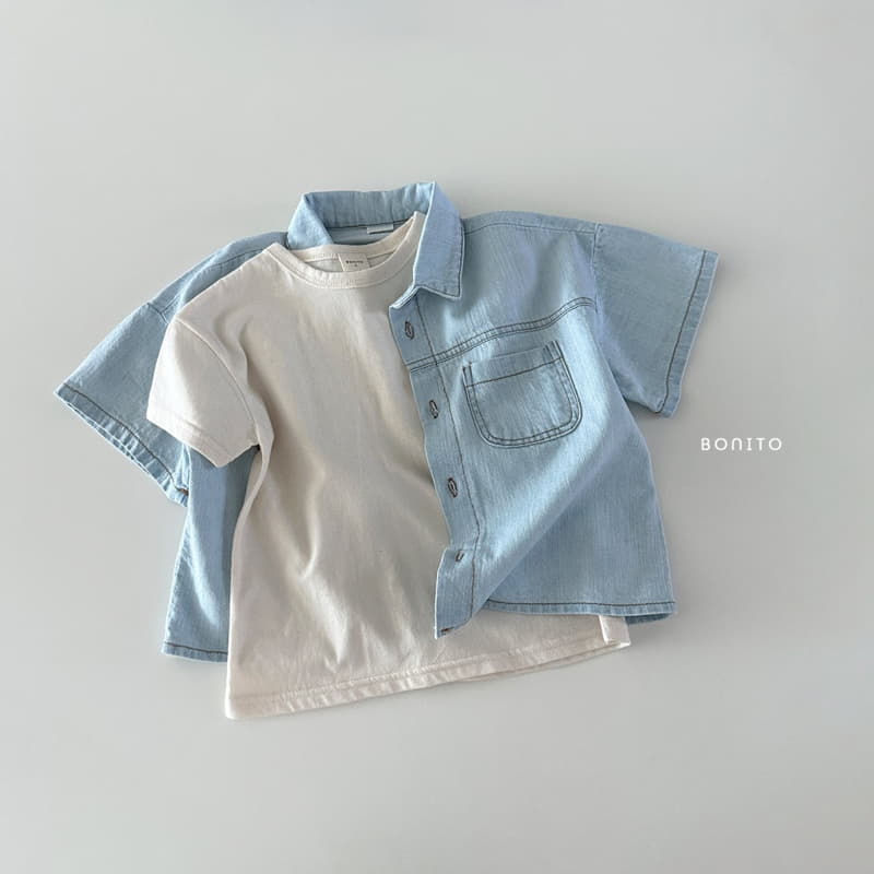 Bonito - Korean Baby Fashion - #babyoninstagram - Denim Shirt - 5