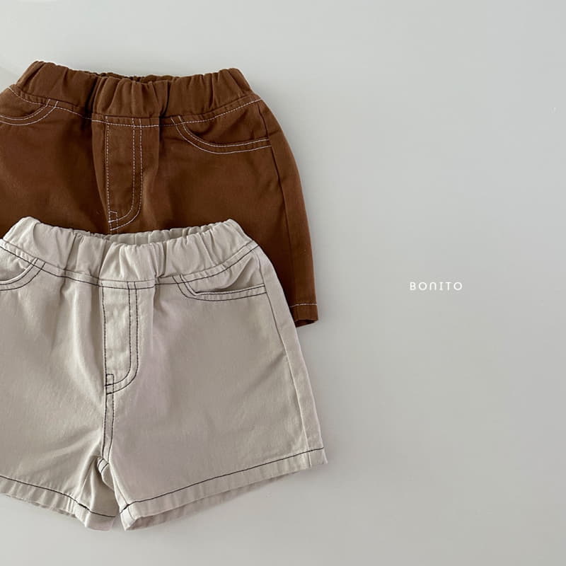 Bonito - Korean Baby Fashion - #babyootd - Cotton Stitch Shorts