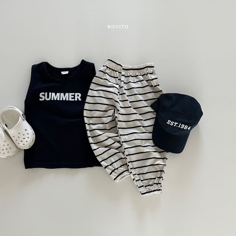 Bonito - Korean Baby Fashion - #babyoutfit - Stripes Summer Pants - 6