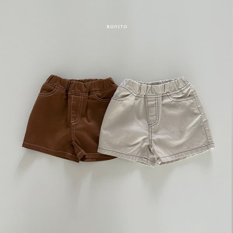Bonito - Korean Baby Fashion - #babyoutfit - Cotton Stitch Shorts - 3