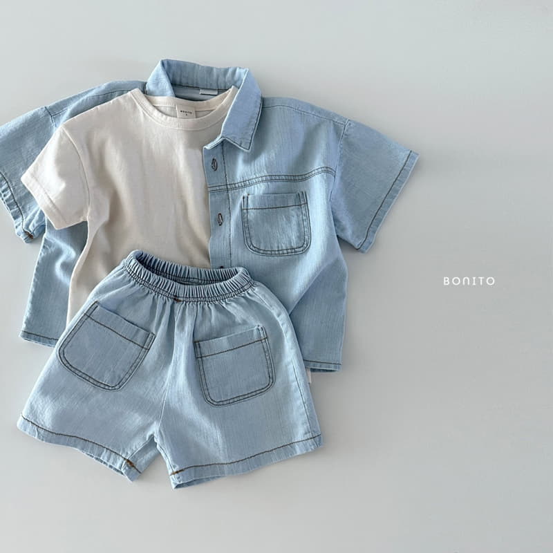 Bonito - Korean Baby Fashion - #babyoutfit - Denim Shirt - 7