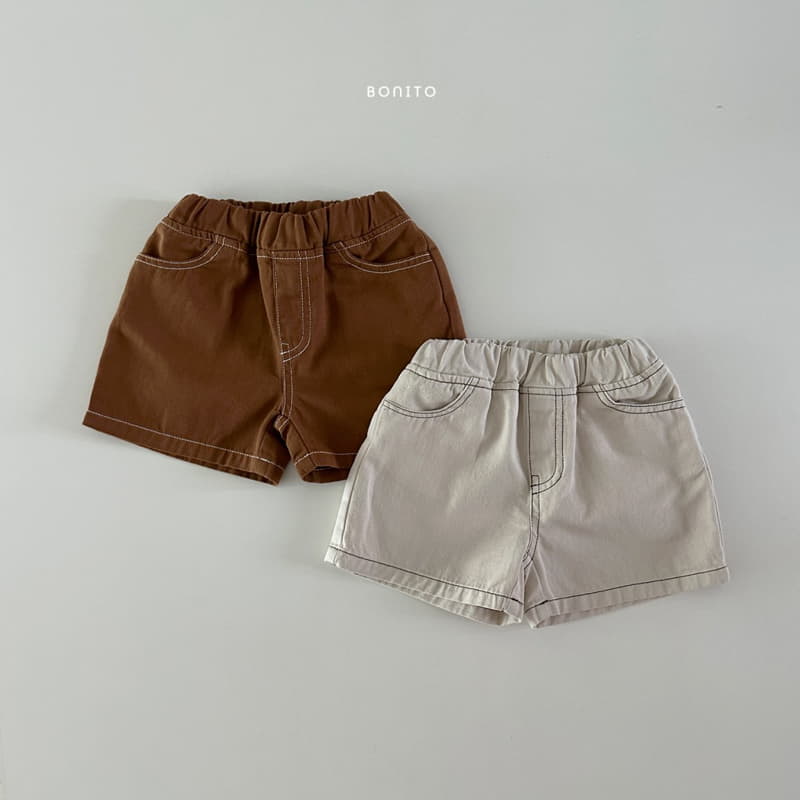 Bonito - Korean Baby Fashion - #babyoutfit - Cotton Stitch Shorts - 4