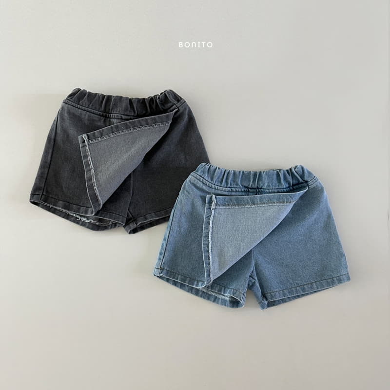 Bonito - Korean Baby Fashion - #onlinebabyshop - Denim Skrit Shorts - 2