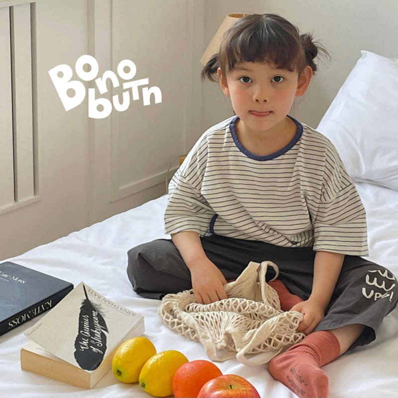 Bonobutton - Korean Children Fashion - #discoveringself - Cold Noodle Stripes Tee - 8