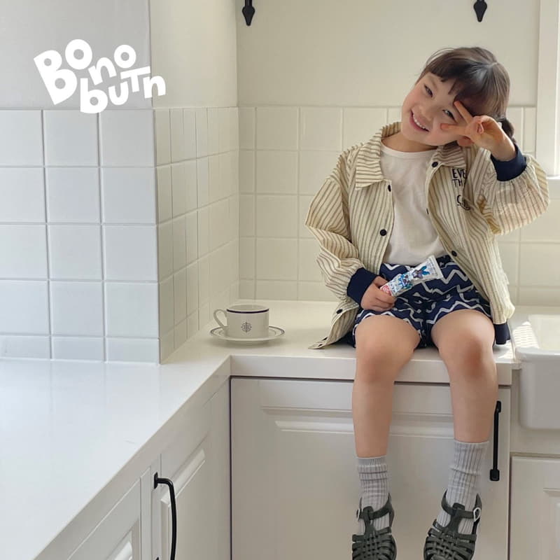 Bonobutton - Korean Children Fashion - #fashionkids - Watter Stripes Shorts - 4