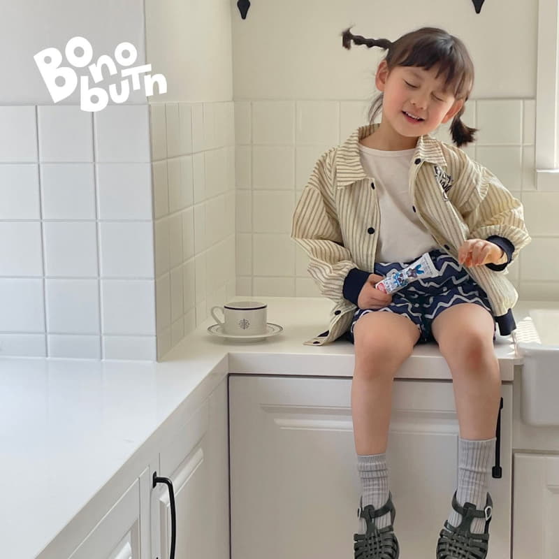 Bonobutton - Korean Children Fashion - #kidsstore - Watter Stripes Shorts - 5