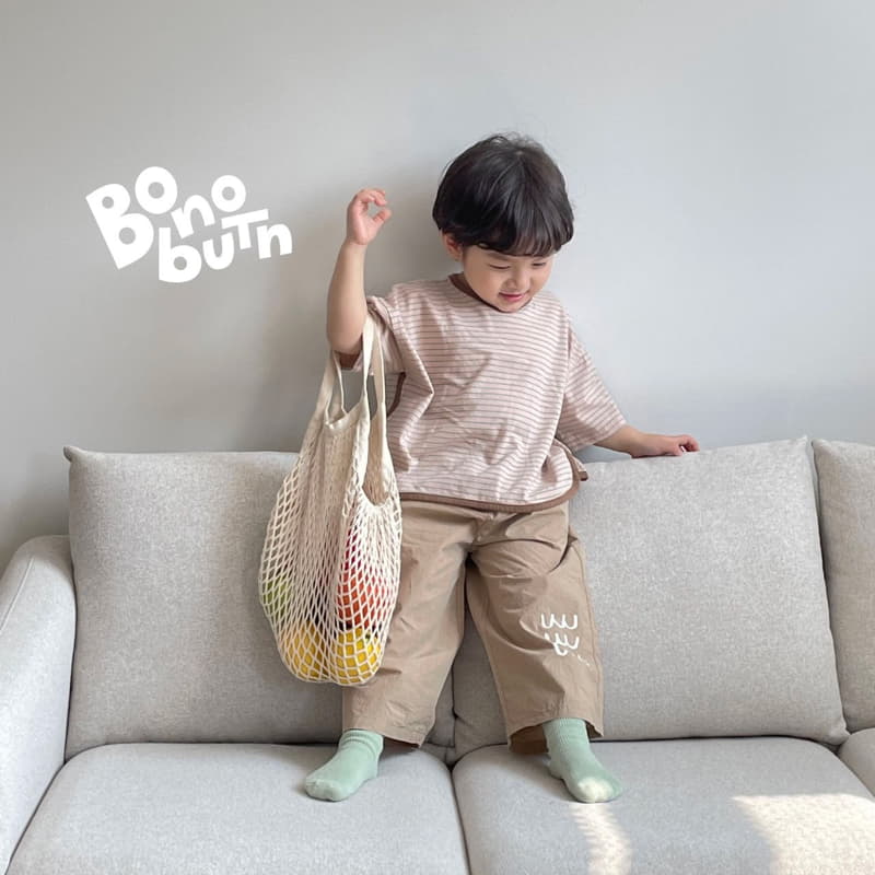 Bonobutton - Korean Children Fashion - #minifashionista - Cold Noodle Stripes Tee - 2