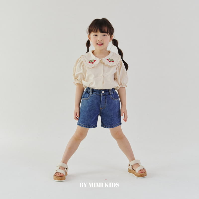 Bymimi - Korean Children Fashion - #Kfashion4kids - Strawberry Embroidery Blouse - 3