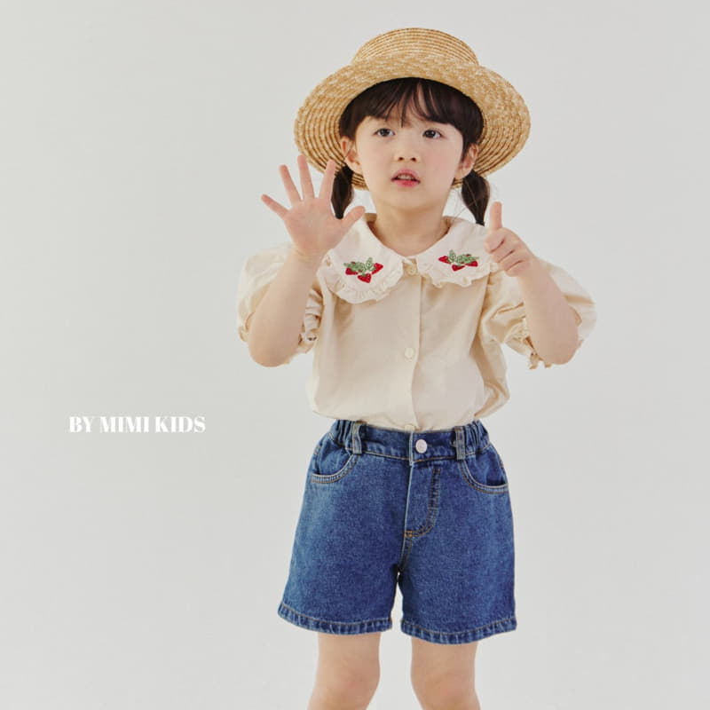 Bymimi - Korean Children Fashion - #Kfashion4kids - Strawberry Embroidery Blouse - 4