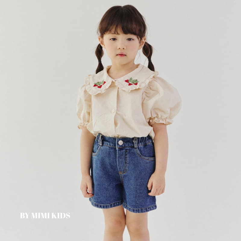 Bymimi - Korean Children Fashion - #prettylittlegirls - Strawberry Embroidery Blouse - 7