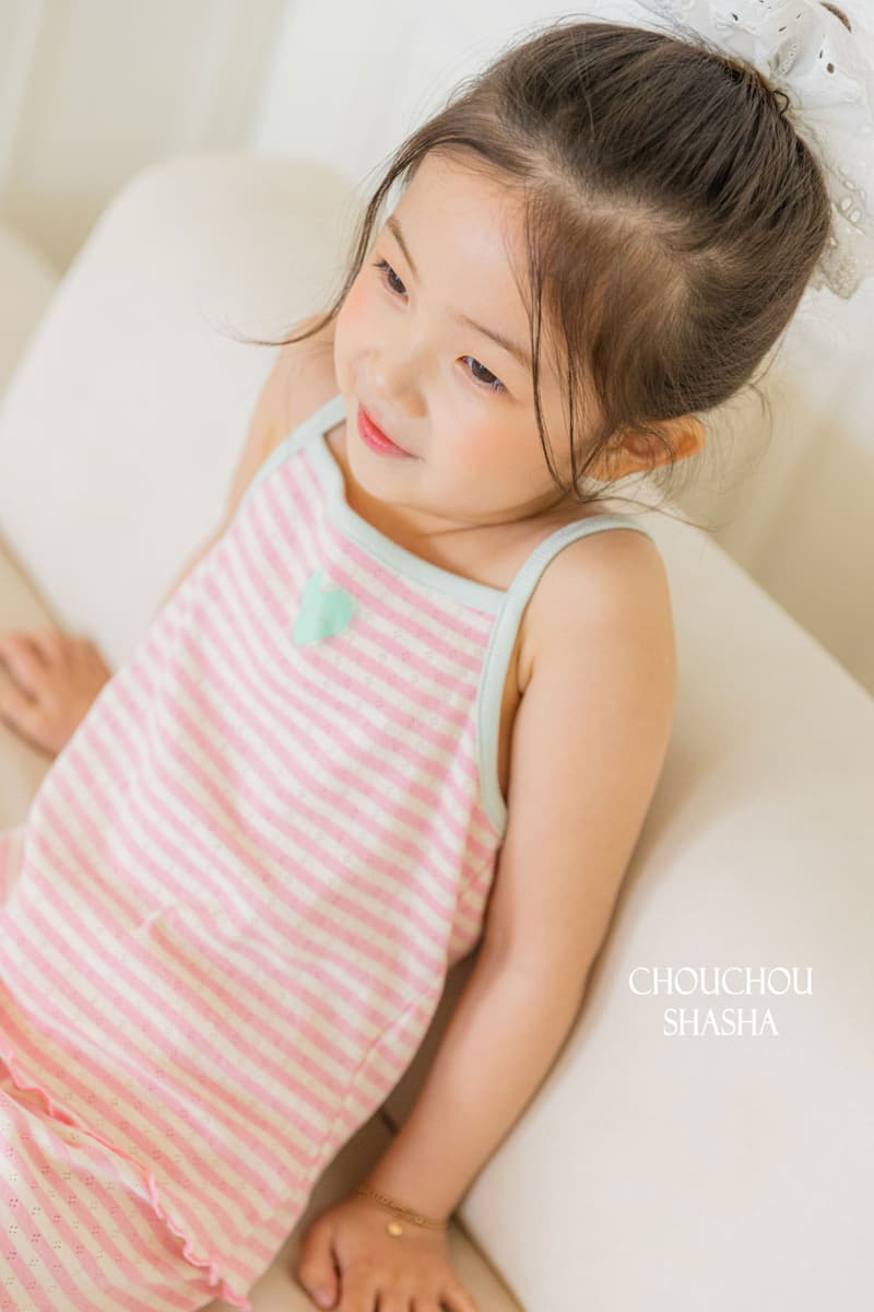 Chouchou Shasha - Korean Children Fashion - #childofig - Love Inner Top Bottom Set - 5
