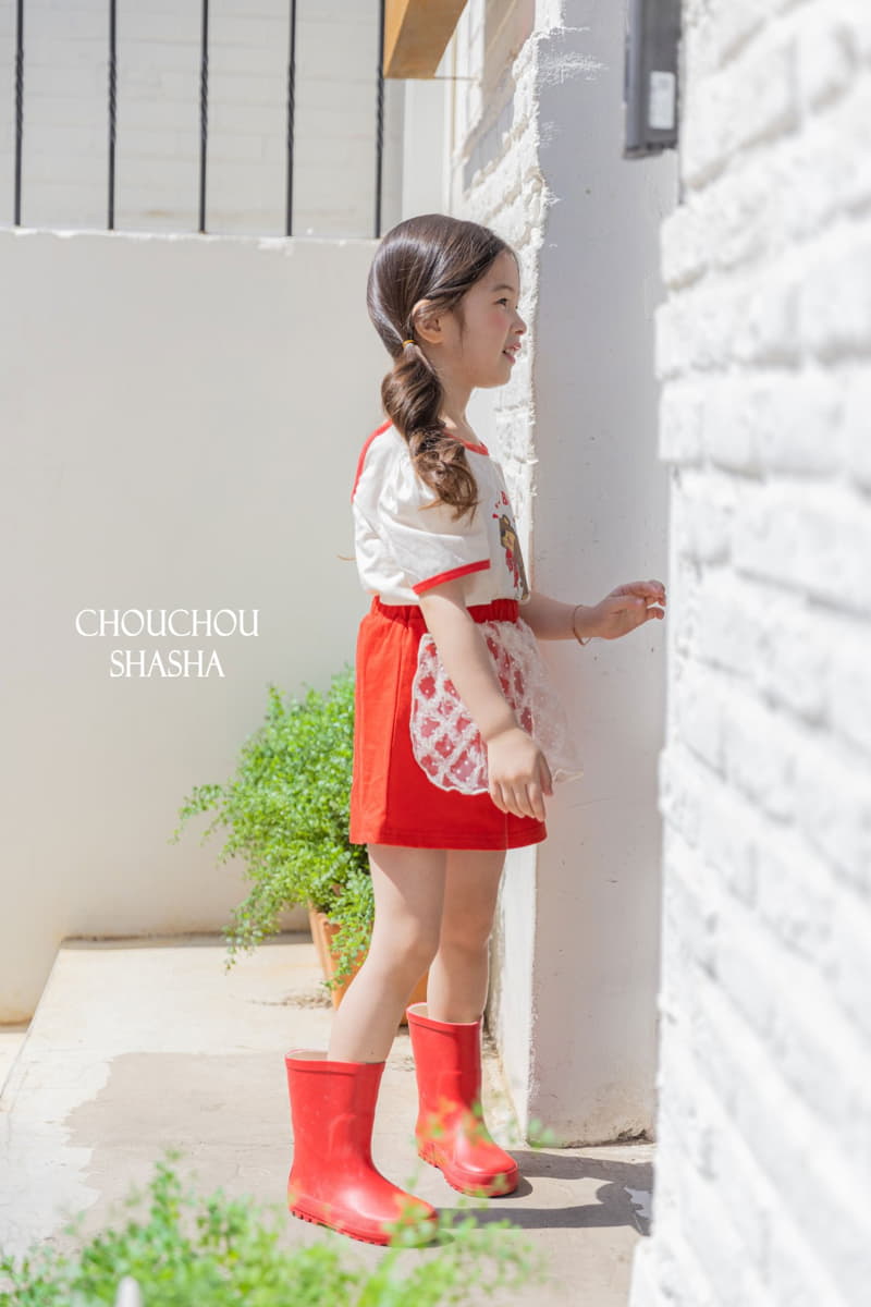 Chouchou Shasha - Korean Children Fashion - #childofig - Bear Top Bottom Set - 2