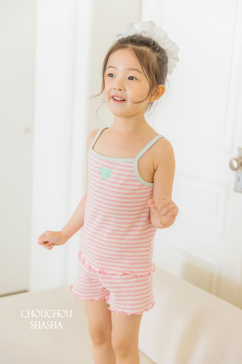 Chouchou Shasha - Korean Children Fashion - #childrensboutique - Love Inner Top Bottom Set - 7