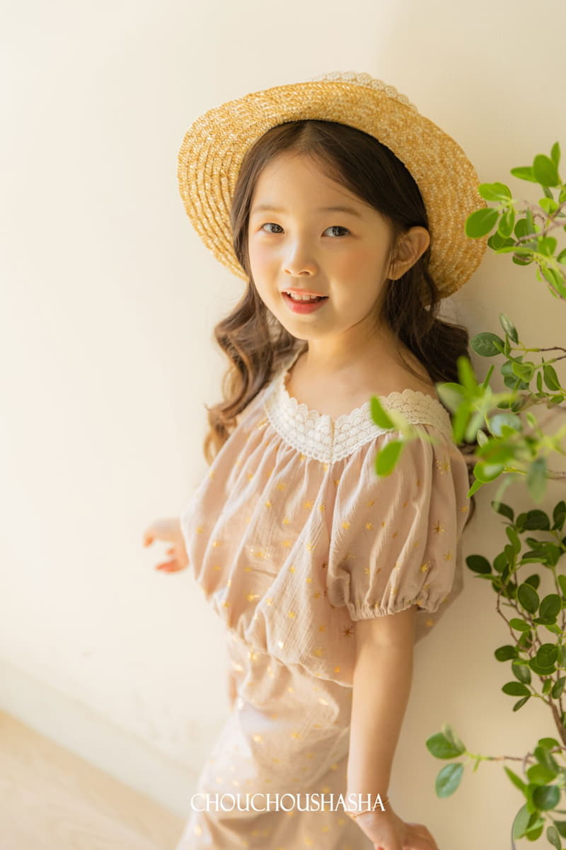Chouchou Shasha - Korean Children Fashion - #childrensboutique - Pearl Top Bottom Set - 2