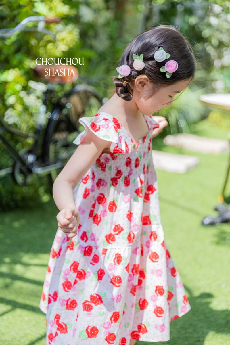 Chouchou Shasha - Korean Children Fashion - #designkidswear - Rose One-piece - 10