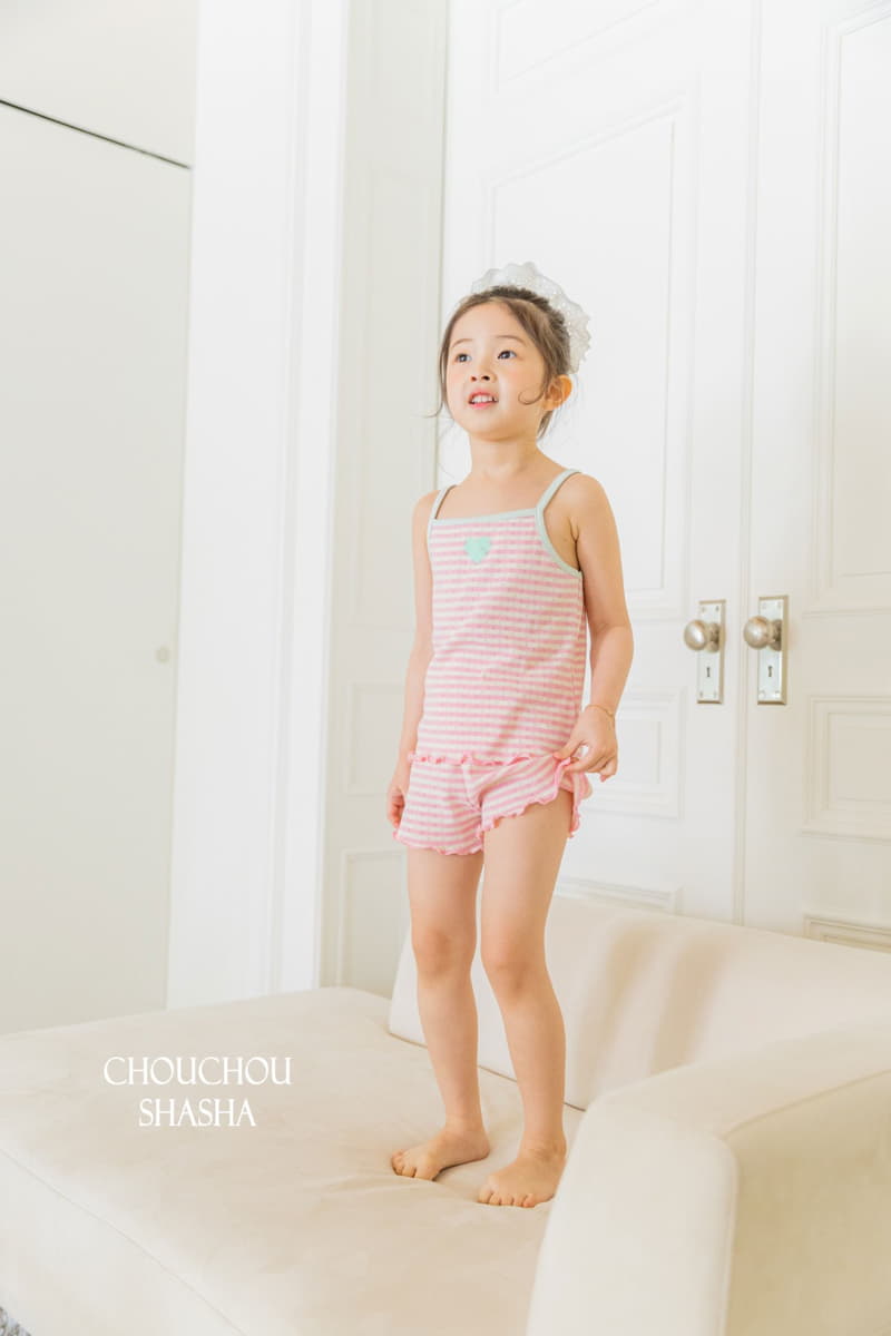 Chouchou Shasha - Korean Children Fashion - #discoveringself - Love Inner Top Bottom Set - 9