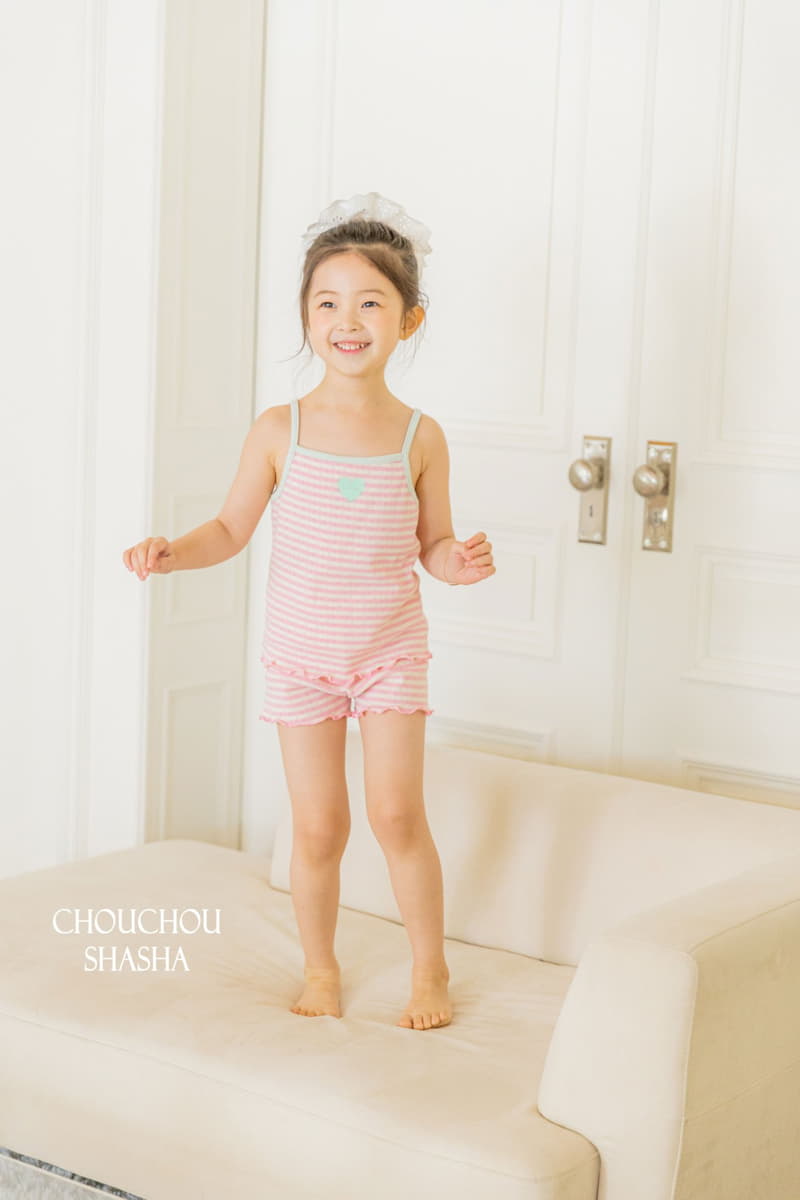 Chouchou Shasha - Korean Children Fashion - #fashionkids - Love Inner Top Bottom Set - 10