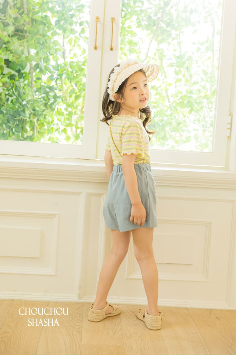 Chouchou Shasha - Korean Children Fashion - #kidsshorts - Charlang Stripes Tee - 11