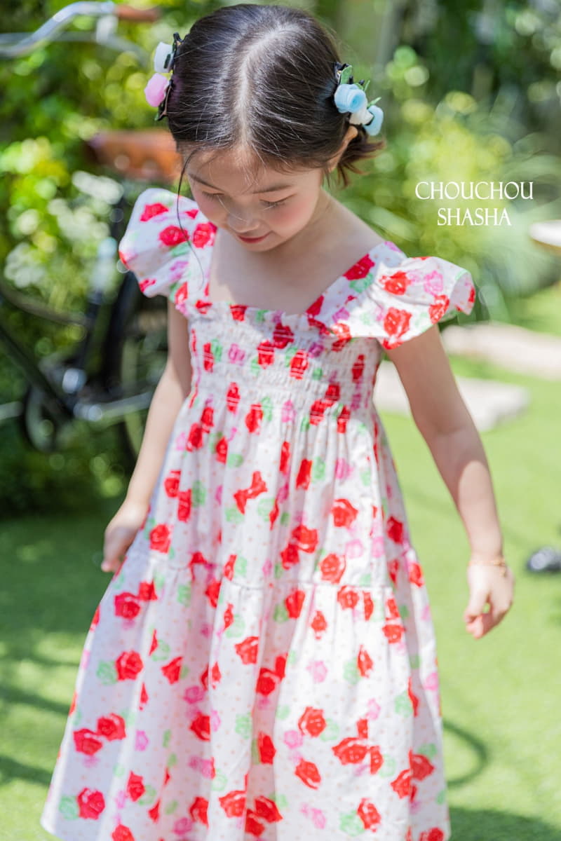 Chouchou Shasha - Korean Children Fashion - #kidzfashiontrend - Rose One-piece