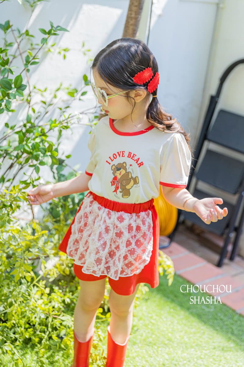 Chouchou Shasha - Korean Children Fashion - #kidzfashiontrend - Bear Top Bottom Set - 9