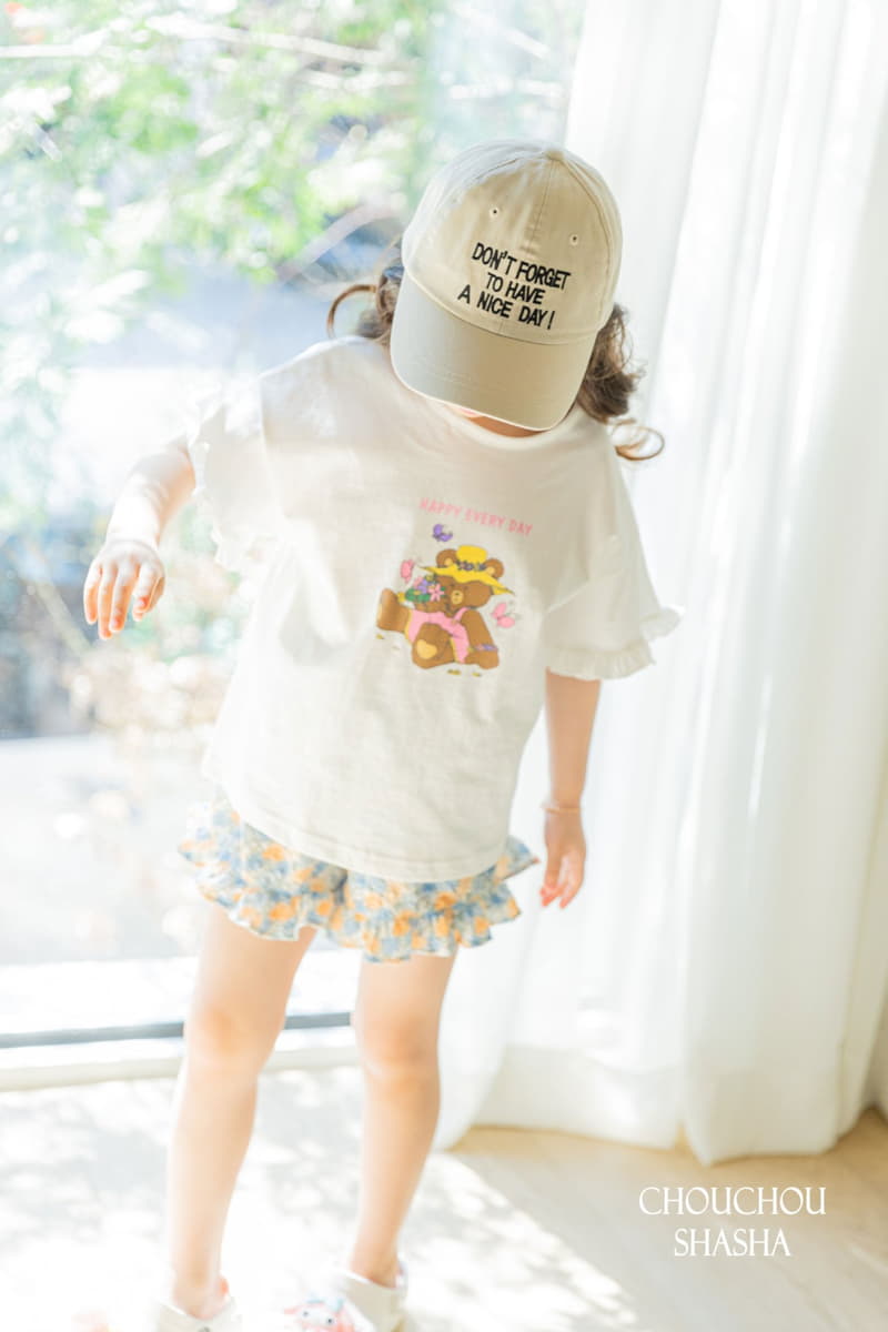 Chouchou Shasha - Korean Children Fashion - #magicofchildhood - Flower Bear Tee