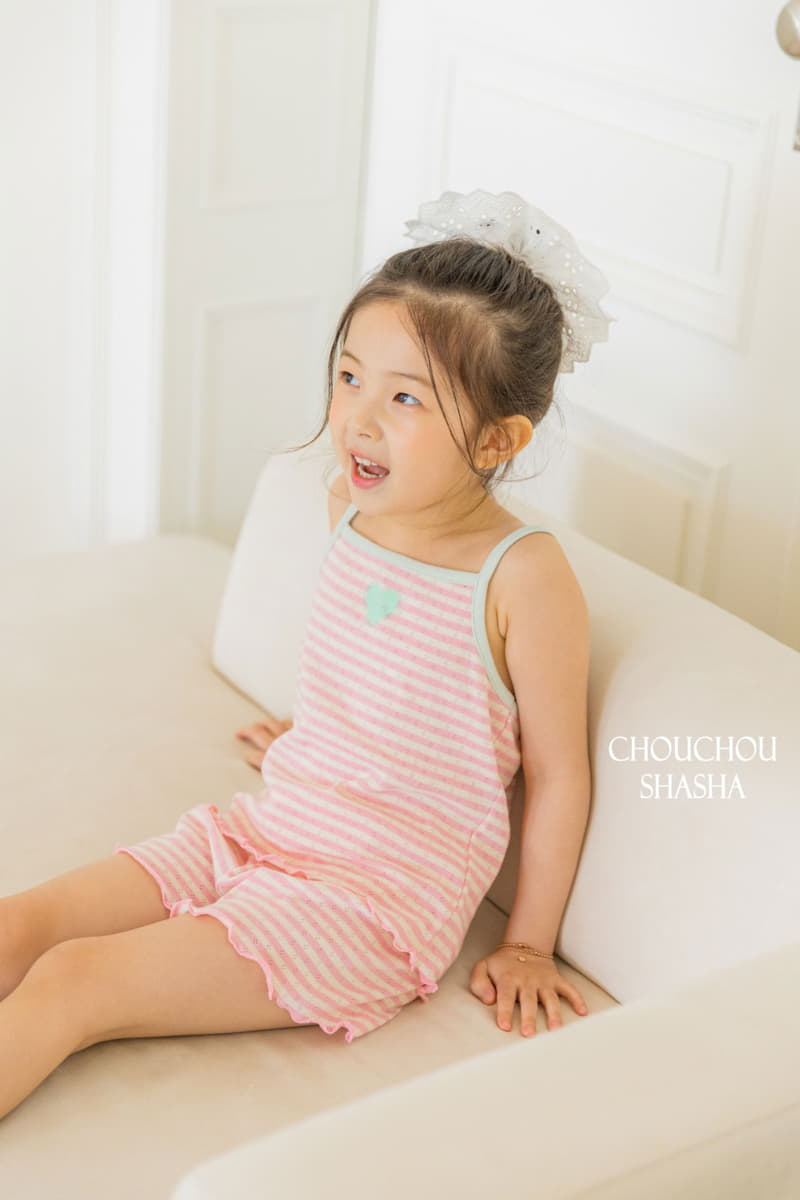 Chouchou Shasha - Korean Children Fashion - #minifashionista - Love Inner Top Bottom Set - 3