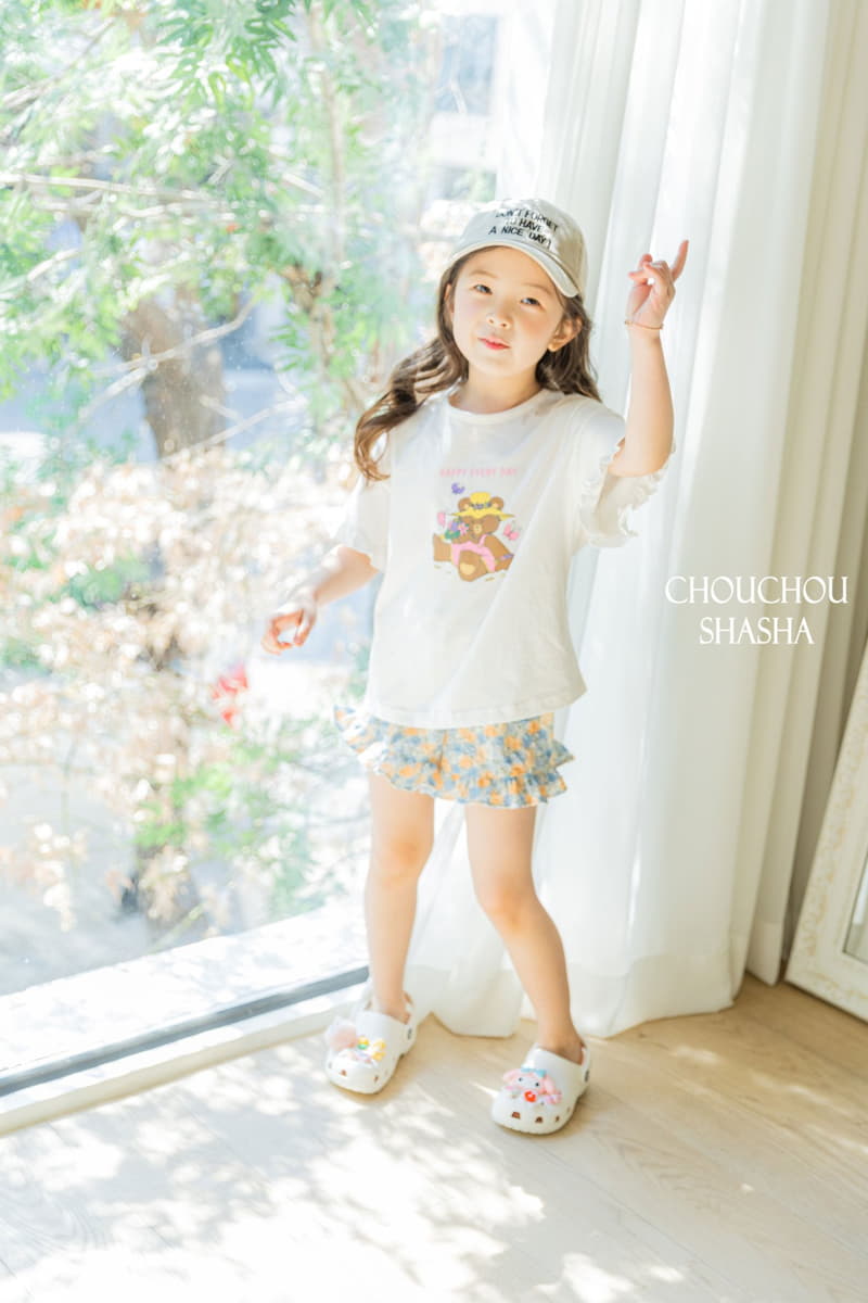 Chouchou Shasha - Korean Children Fashion - #minifashionista - Flower Bear Tee - 2