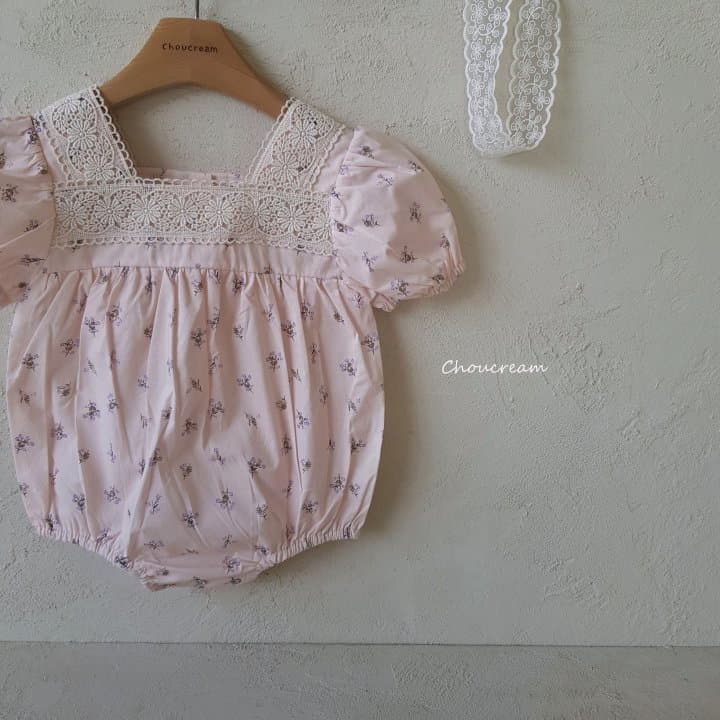 Choucream - Korean Baby Fashion - #babyclothing - Sqaure Lace Bodysuit - 3