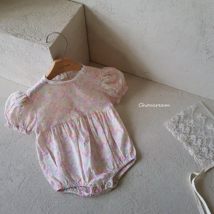 Choucream - Korean Baby Fashion - #babyclothing - Summer Flower Bodysuit