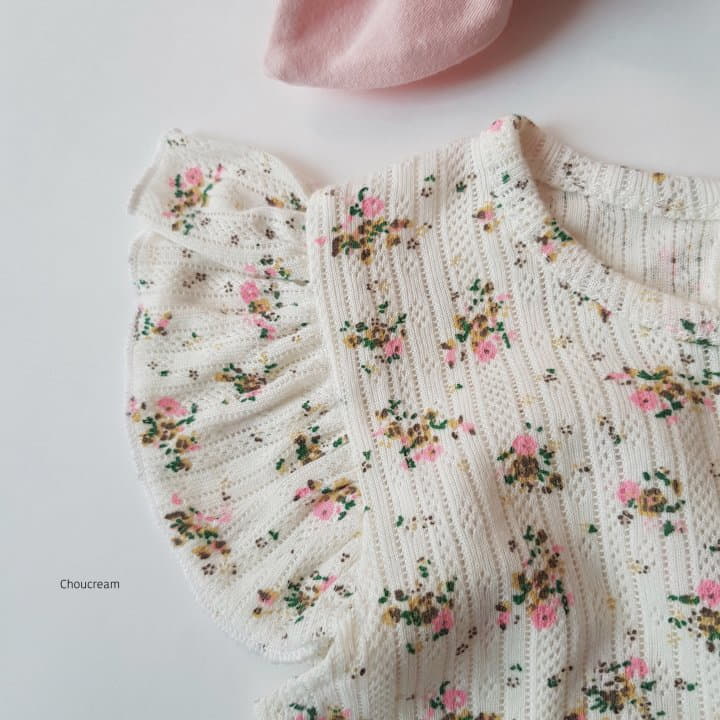 Choucream - Korean Baby Fashion - #babyfashion - Eyelet Flower Bodysuit - 5