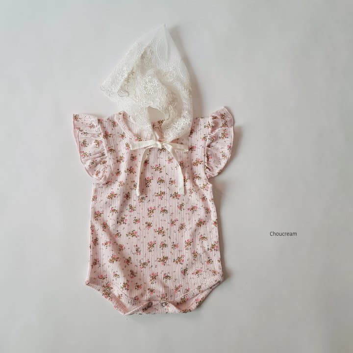 Choucream - Korean Baby Fashion - #babyfever - Eyelet Flower Bodysuit - 6