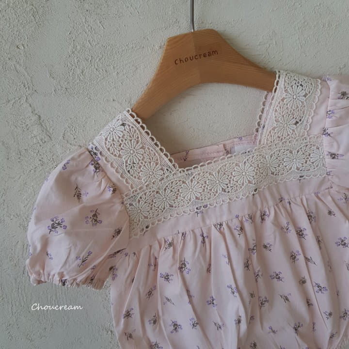 Choucream - Korean Baby Fashion - #babyfever - Sqaure Lace Bodysuit - 5