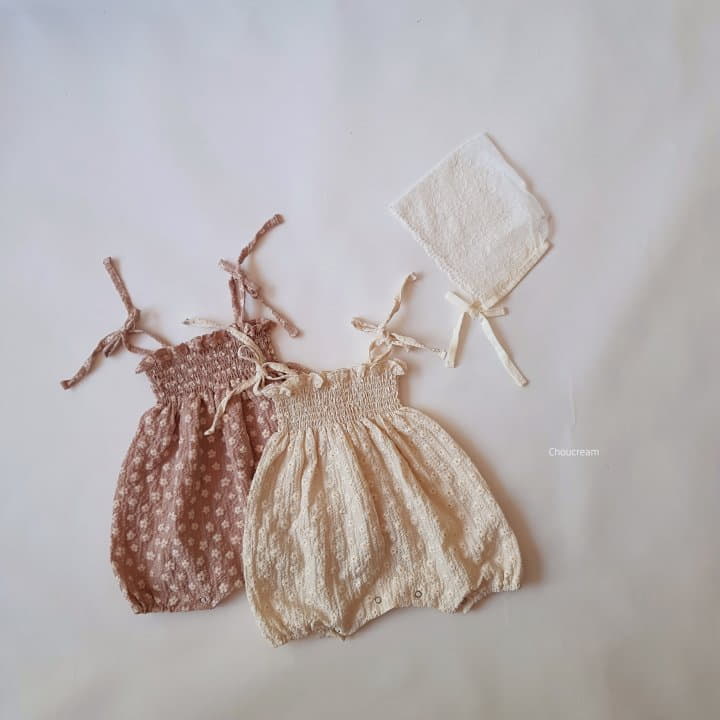 Choucream - Korean Baby Fashion - #babylifestyle - Smocked Flower Bodysuit