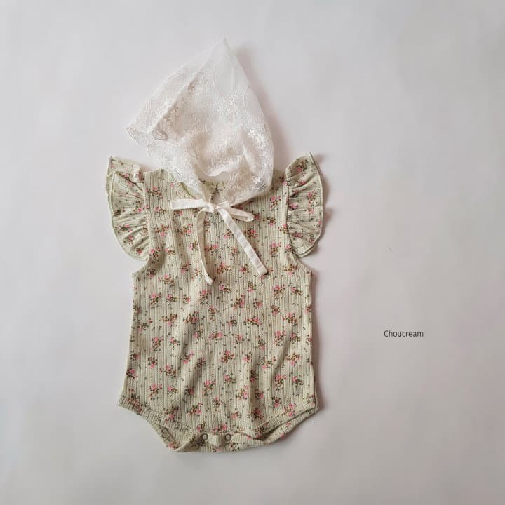 Choucream - Korean Baby Fashion - #babyoutfit - Eyelet Flower Bodysuit - 11