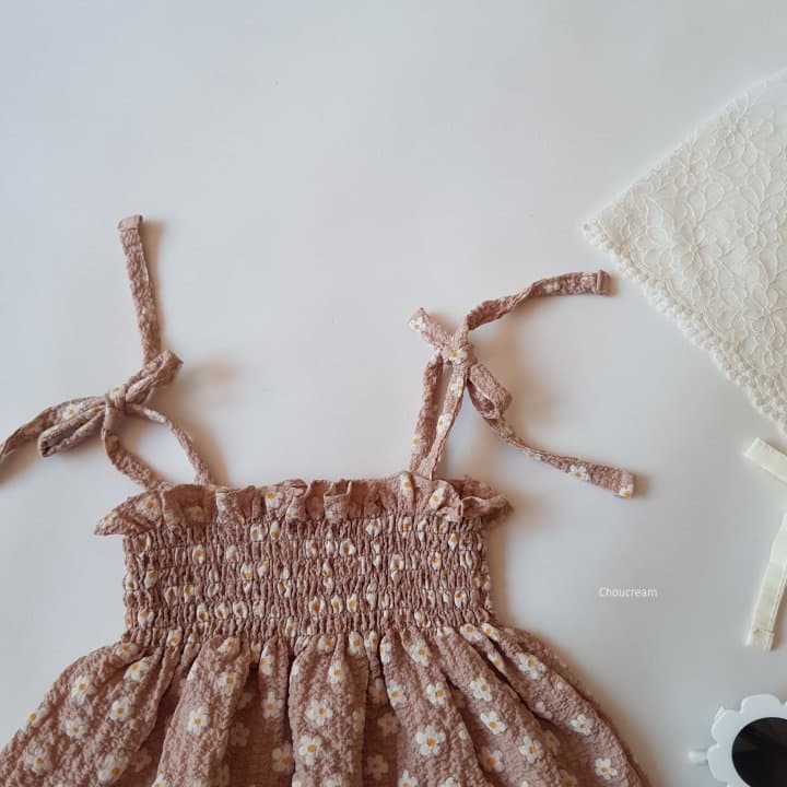 Choucream - Korean Baby Fashion - #babywear - Smocked Flower Bodysuit - 6