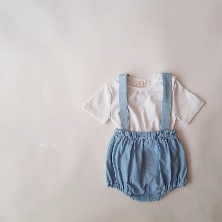 Choucream - Korean Baby Fashion - #onlinebabyshop - Denim Dungarees Bloomer - 11