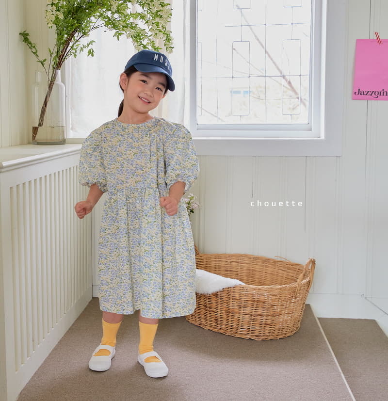 Chouette - Korean Children Fashion - #Kfashion4kids - Blue Daisy One-piece - 10