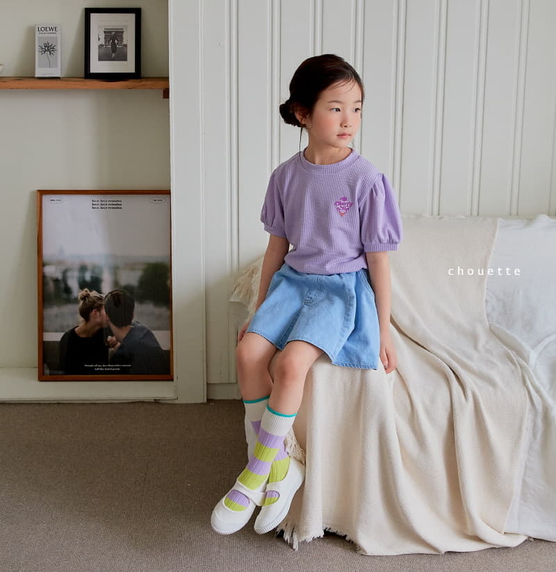 Chouette - Korean Children Fashion - #todddlerfashion - Cherry Puff Tee - 5