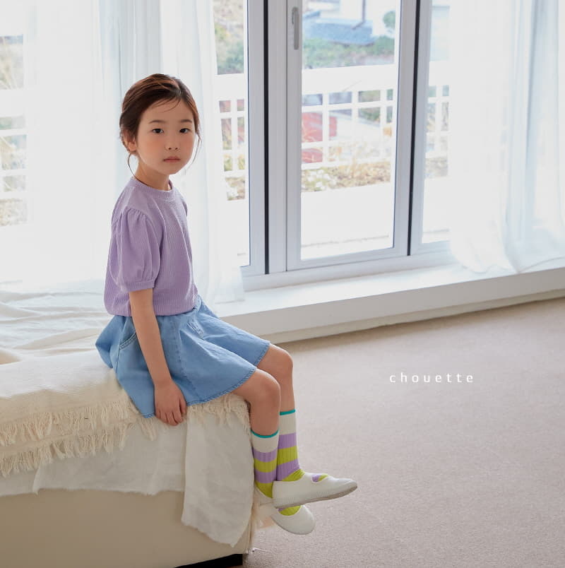 Chouette - Korean Children Fashion - #toddlerclothing - Cherry Puff Tee - 6