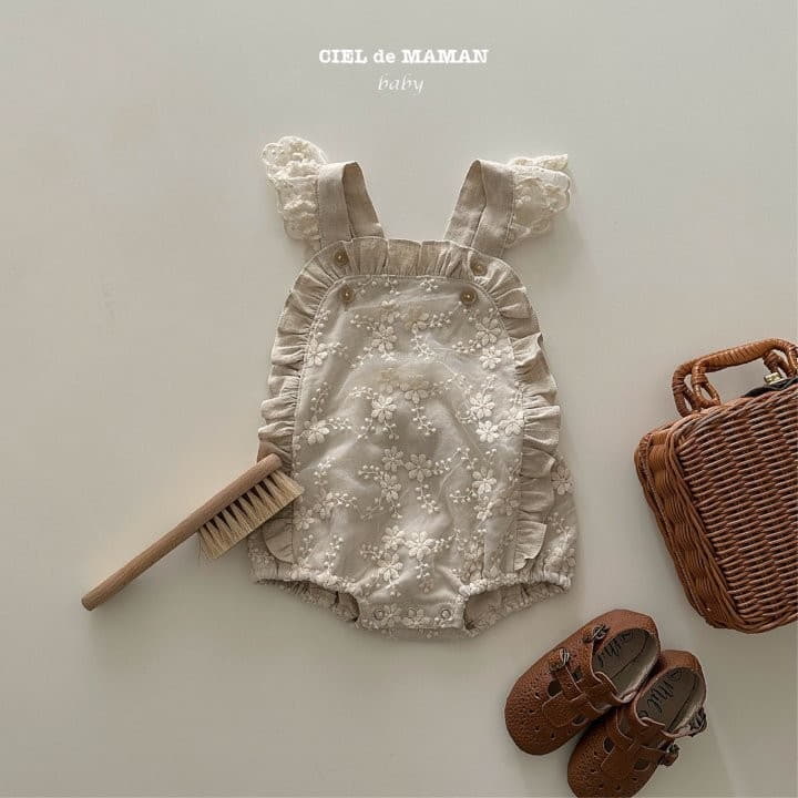 Ciel De Maman - Korean Baby Fashion - #babyboutique - Angel Bodtsuit Flower - 3