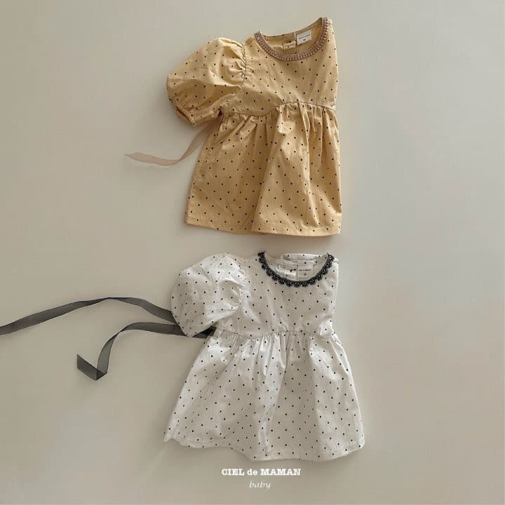 Ciel De Maman - Korean Baby Fashion - #babygirlfashion - Dot One-piece