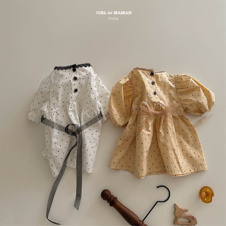 Ciel De Maman - Korean Baby Fashion - #babylifestyle - Dot One-piece - 2