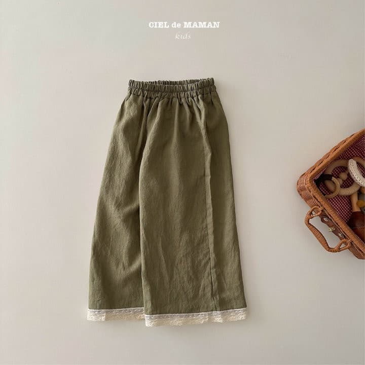 Ciel De Maman - Korean Children Fashion - #designkidswear - Linen Lace Pants - 4