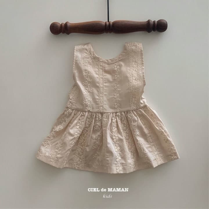 Ciel De Maman - Korean Children Fashion - #discoveringself - Sleeveless Lace Set - 4